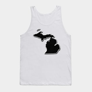 Black Michigan Outline Tank Top